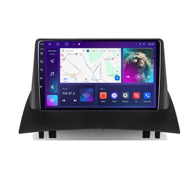 Navigatie Renault Megane 2 C-098 Android Octa Core Ecran 2K QLED GPS 4G 4+32GB 360 KIT-098+EDT-E409-2K