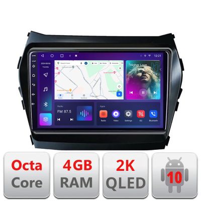 Navigatie Hyundai IX45 Santa Fe 2013-2015 C-209 Android Octa Core Ecran 2K QLED GPS 4G 4+32GB 360 KIT-209+EDT-E409-2K