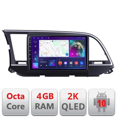Navigatie Hyundai Elantra 2015-2018 C-581 Android Octa Core Ecran 2K QLED GPS 4G 4+32GB 360 KIT-581+EDT-E409-2K
