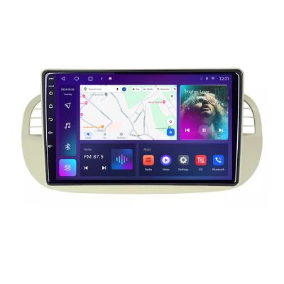 Navigatie Fiat 500 intre anii 2007-2015 Android Octa Core Ecran 2K QLED GPS 4G 4+32GB 360 KIT-fiat500+EDT-E409-2K