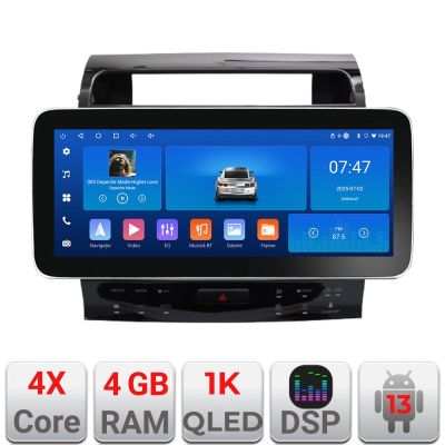 Navigatie Toyota Land Cruiser V8 L200 2009-2020 Edotec Incell 1K 12.3 inch  4+64 carplay android auto radio internet kit-381-type-b+EDT-E212-RK+kit-10-9