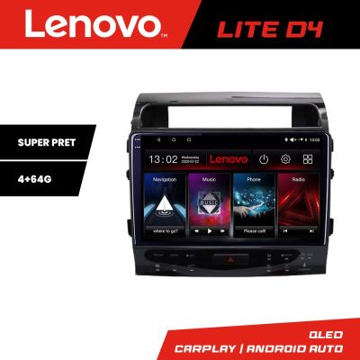 Navigatie Toyota Land Cruiser V8 L200 2009-2020 Lenovo QLED 1K 4+64 WIFI 5Ghz carplay android auto Android kit-381-type-b+EDT-LITE-D4-10-4+64
