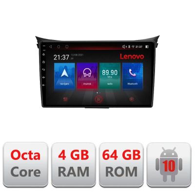 Navigatie Hyundai I30 2011-2016 Octa Core cu Android Radio Bluetooth Internet GPS WIFI DSP 4+64GB 4G Kit-i30-2011+EDT- RESIGILAT