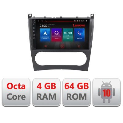 Navigatie Mercedes C Class W203 facelift E-093 Octa Core cu Android Radio Bluetooth Internet GPS WIFI DSP 4+64GB 4G RESIGILAT