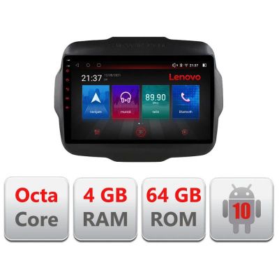 Navigatie Jeep Renegade 2015-2017 E-500 Octa Core cu Android Radio Bluetooth Internet GPS WIFI DSP 4+64GB 4G RESIGILAT
