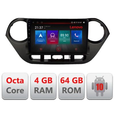 Navigatie Hyundai I10 2013-2019 E-HY38 Octa Core cu Android Radio Bluetooth Internet GPS WIFI DSP 4+64GB 4G RESIGILAT