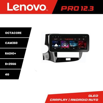 Navigatie Mitsubishi Oultander 2020- K-1230-20 Lenovo PRO 8+256 12.3 inch qled android 4G DSP gps internet 32