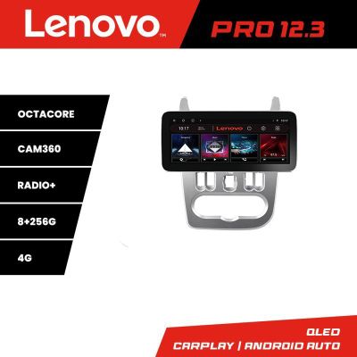 Navigatie Dacia Duster 2010-2012 K-099 Lenovo PRO 8+256 12.3 inch qled android 4G DSP gps internet