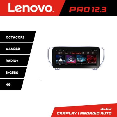 Navigatie Kia Sportage 2016 K-576 Lenovo PRO 8+256 12.3 inch qled android 4G DSP gps internet  8Core