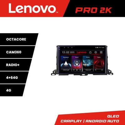 Navigatie Toyota Highlander 2013-2018 Android radio gps internet 8 core QLED 2K 4+64 360 Lenovo