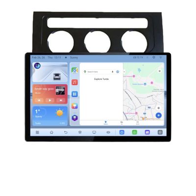 Navigatie dedicata VW Touran 2003-2009 clima automata N-touran2 Edonav ecran 13" 1K 4+64 Android Waze USB Navigatie 4G 360 Tos
