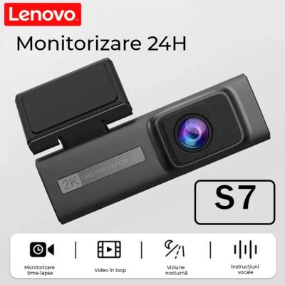 Camera DVR Lenovo S7-1970 2K fata si 1080 spate ecran 1.97 inch IPS Wifi unghi larg monitorizare parcare