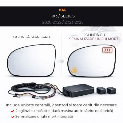 Senzor unghi mort Kia-15 2020-2022 KX3 2023-2025 Kia Seltos — oglindă dedicată